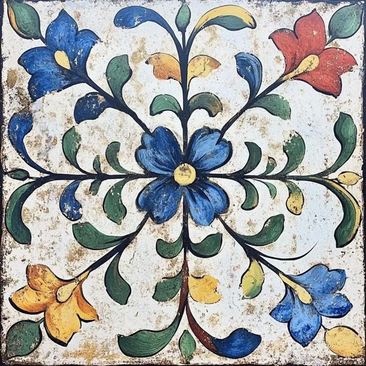 Kitchen bathroom backsplash tile floor tile custom tile vintage farmhouse rustic ceramic tile bathroom tile shower tile mexican tile T1107