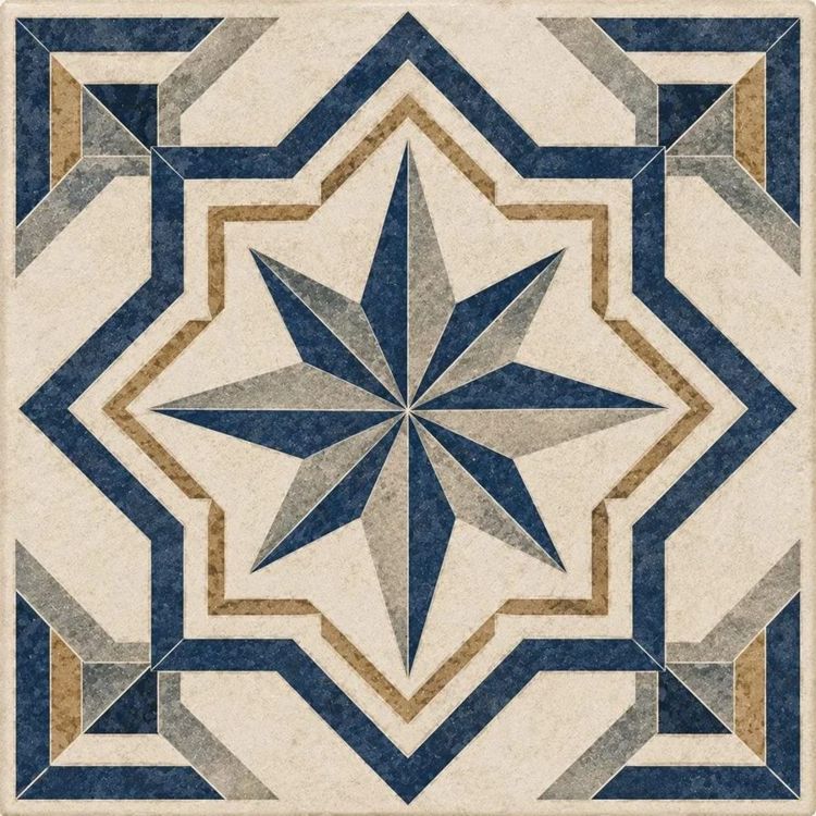 Astoria Compass™ Kitchen Backsplash Tile Bathroom Shower Floor Tile | Rustic Vintage Farmhouse Ceramic Tile | Tile Indoor