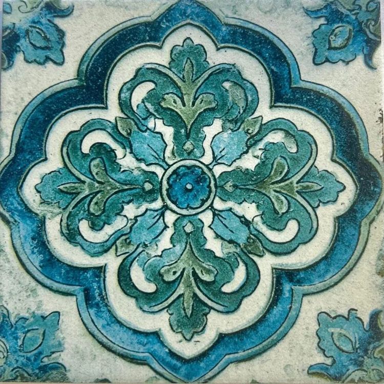 Z2 Outdoor Indoor Porcelain 6 inch Tile Mediterranean Vintage, Rustic Tuscan Backsplash, Wall Tile, Kitchen Shower outdoor tile flooring