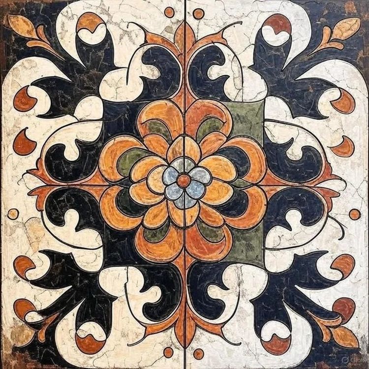 Kitchen bathroom backsplash tile floor tile custom tile vintage farmhouse rustic ceramic tile bathroom tile shower kitchen mexican T1-13