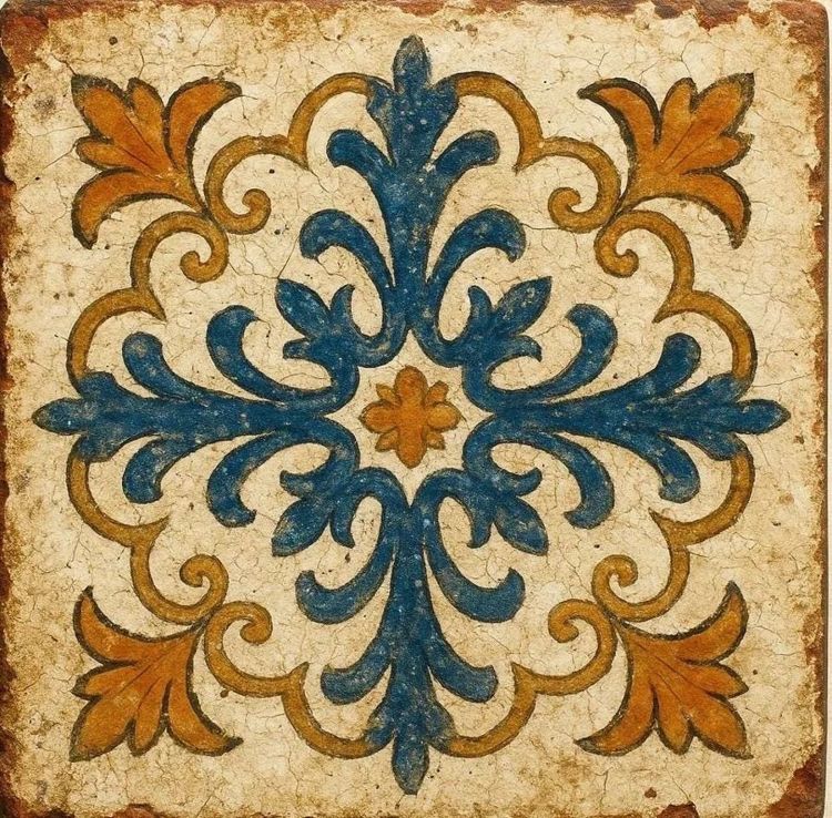 Castelloria Azul Relic bathroom backsplash tile floor tile custom tile vintage farmhouse rustic ceramic tile bathroom tile shower