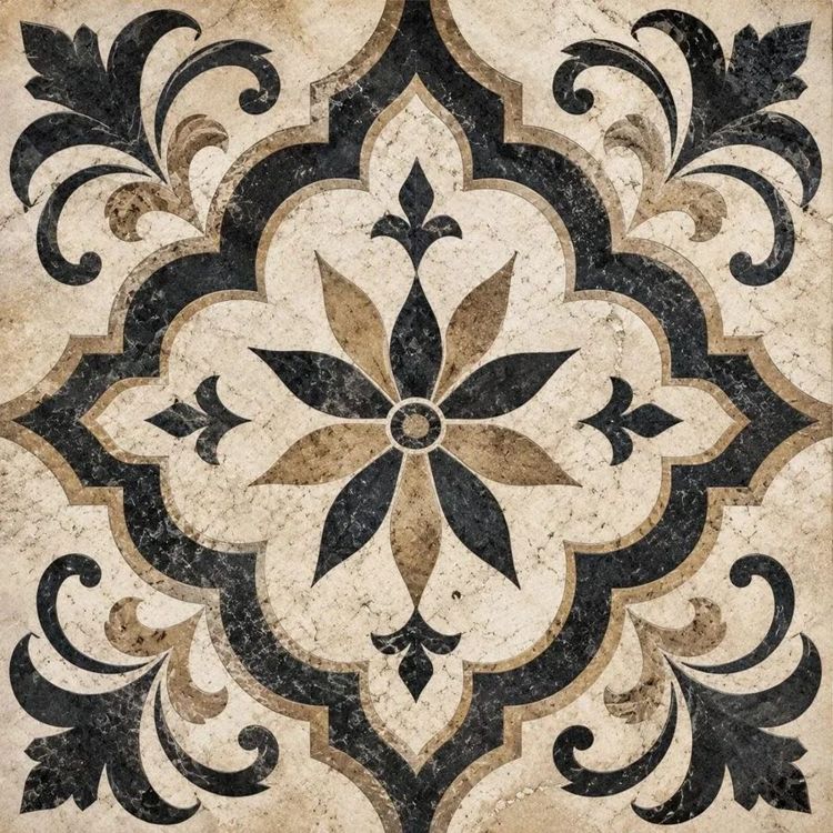 Bellacere Noir™ Kitchen Backsplash Tile Bathroom Shower Floor Tile | Rustic Vintage Farmhouse Ceramic Tile | Mexican Style Custom Tile