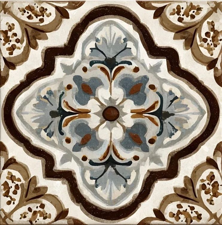 Aurelia Coast Bloom Kitchen Backsplash Tile Bathroom Shower Floor Tile | Rustic Vintage Farmhouse Ceramic Tile | Mexican Style Custom Tile