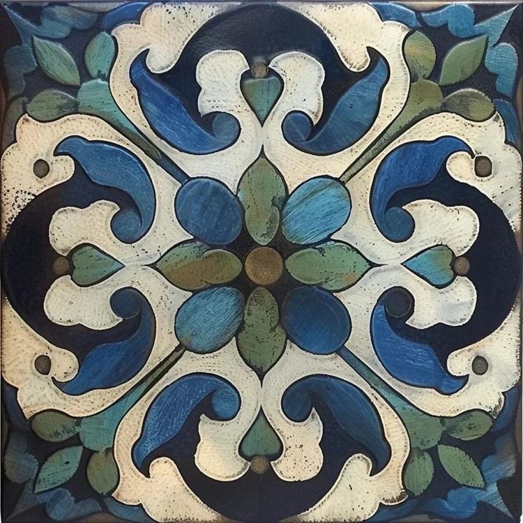 Amalfi Verde Azul Kitchen bathroom backsplash tile floor tile vintage farmhouse rustic ceramic bathroom shower tile kitchen mexican T1-8