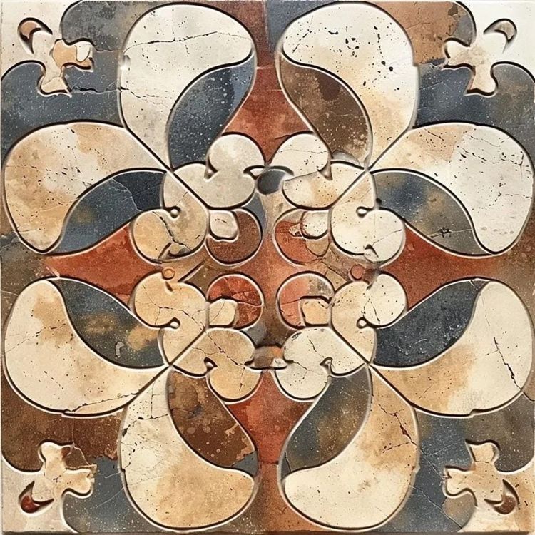 T717 Kitchen Backsplash Tile Bathroom Shower Floor Tile | Rustic Vintage Farmhouse Ceramic Tile | Mexican Style Custom Tile home decor T717