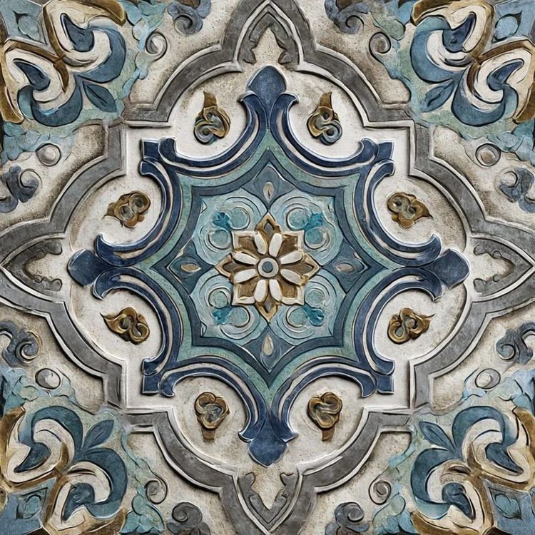 Bellaro Azure Kitchen Backsplash Tile Bathroom Shower Floor Tile | Rustic Vintage Farmhouse Ceramic Tile | Mexican Style Custom Tile