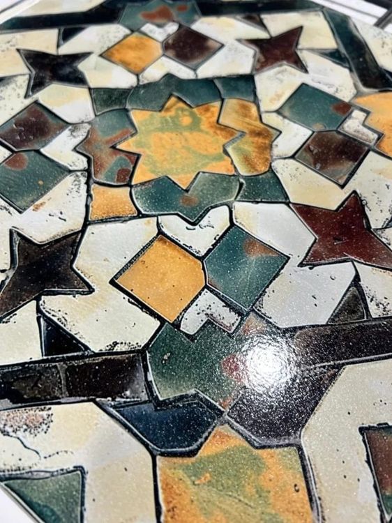 Atlas Desert Mosaic Moroccan-style ceramic tile, design, intricate geometric inspi… photo 6